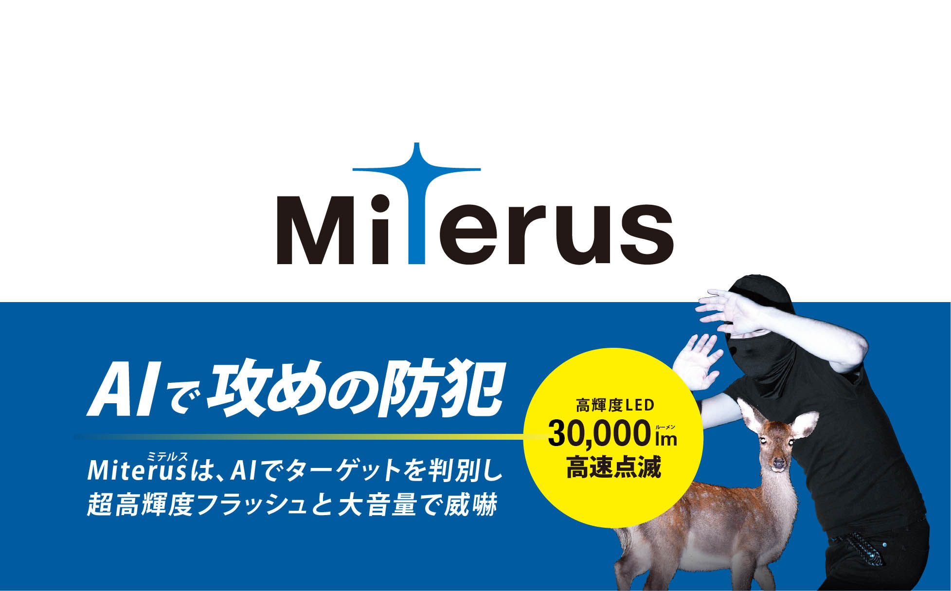 太陽光発電所などの防犯対策に　盗難・獣害対策システム Miterus